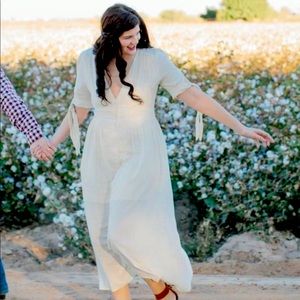 Love & Harmony Cream Boho Maxi Dress- worn once
